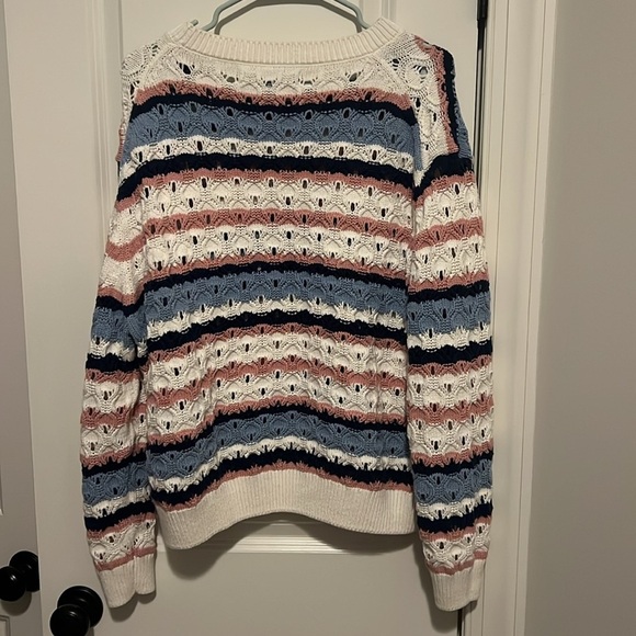 Primark size XL cotton acrylic cardigan sweater blue & pink gender reveal NWOT - Picture 2 of 7